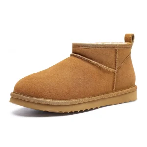 Alix Warm Suède Enkellaarsje Dames - Gevoerde Boots met Antislip zool