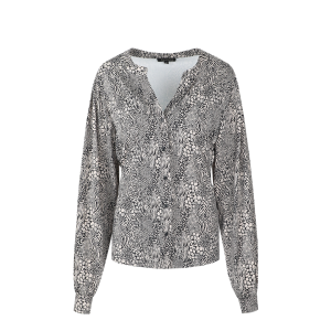 G-maxx – Mollie Blouse – Gravel/ Black