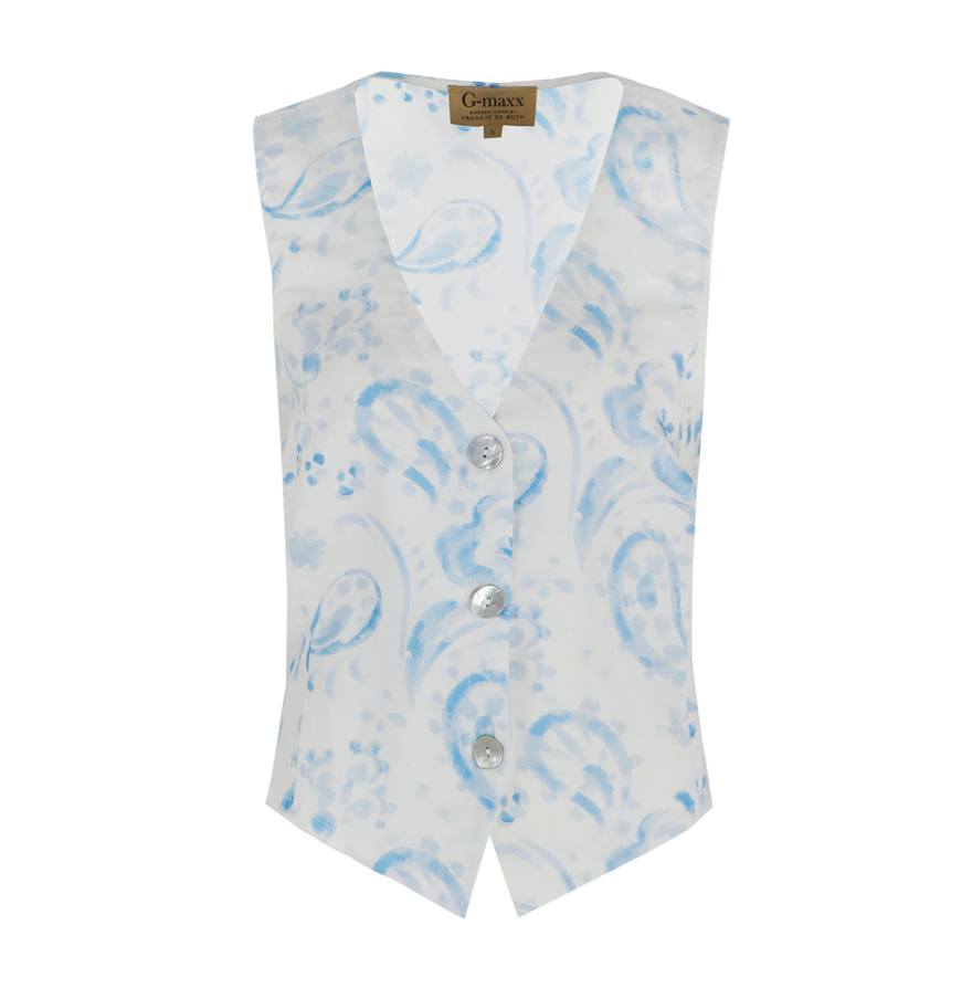 G-maxx – Manon gilet – Bright White/Skyway - Afbeelding 7