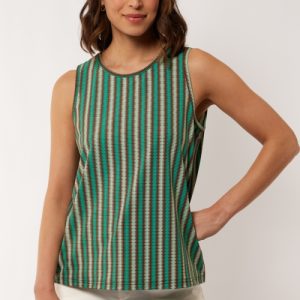 G-maxx – Lourdes top – Cappuccino/Bird’s Egg Green