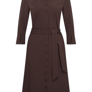 Mi Piace – Jurk 3/4 Mouw – Espresso