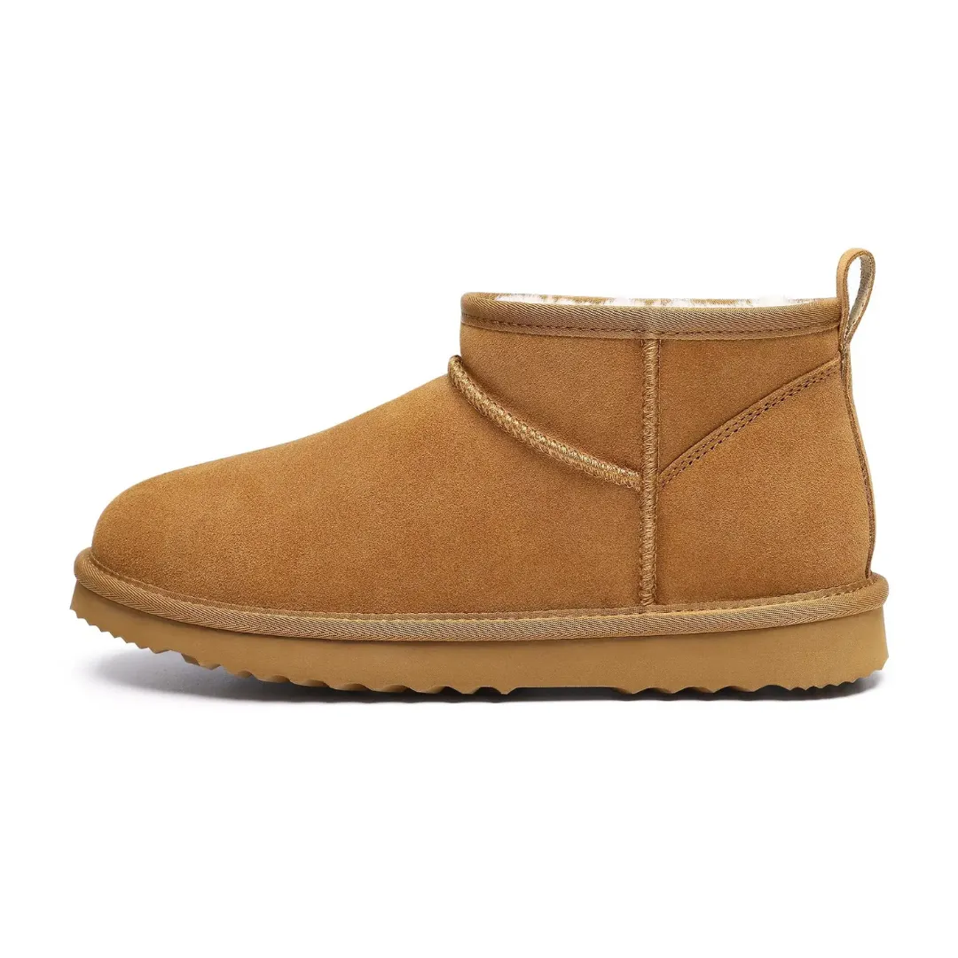 Alix Warm Suède Enkellaarsje Dames - Gevoerde Boots met Antislip zool - Afbeelding 3