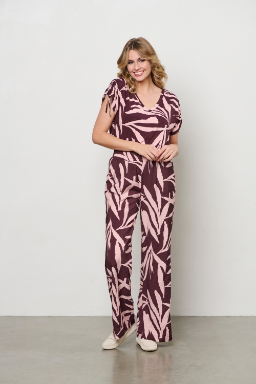 &Co Woman – Viana Leaf – Aubergine - Afbeelding 5