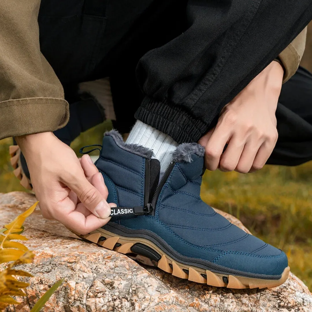 Arv Heren Snowboots met Rits – Waterdichte Schoenen met Fleece Voering - Afbeelding 6