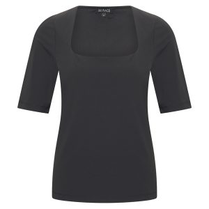 Mi Piace – T Shirt Square Neck – Black