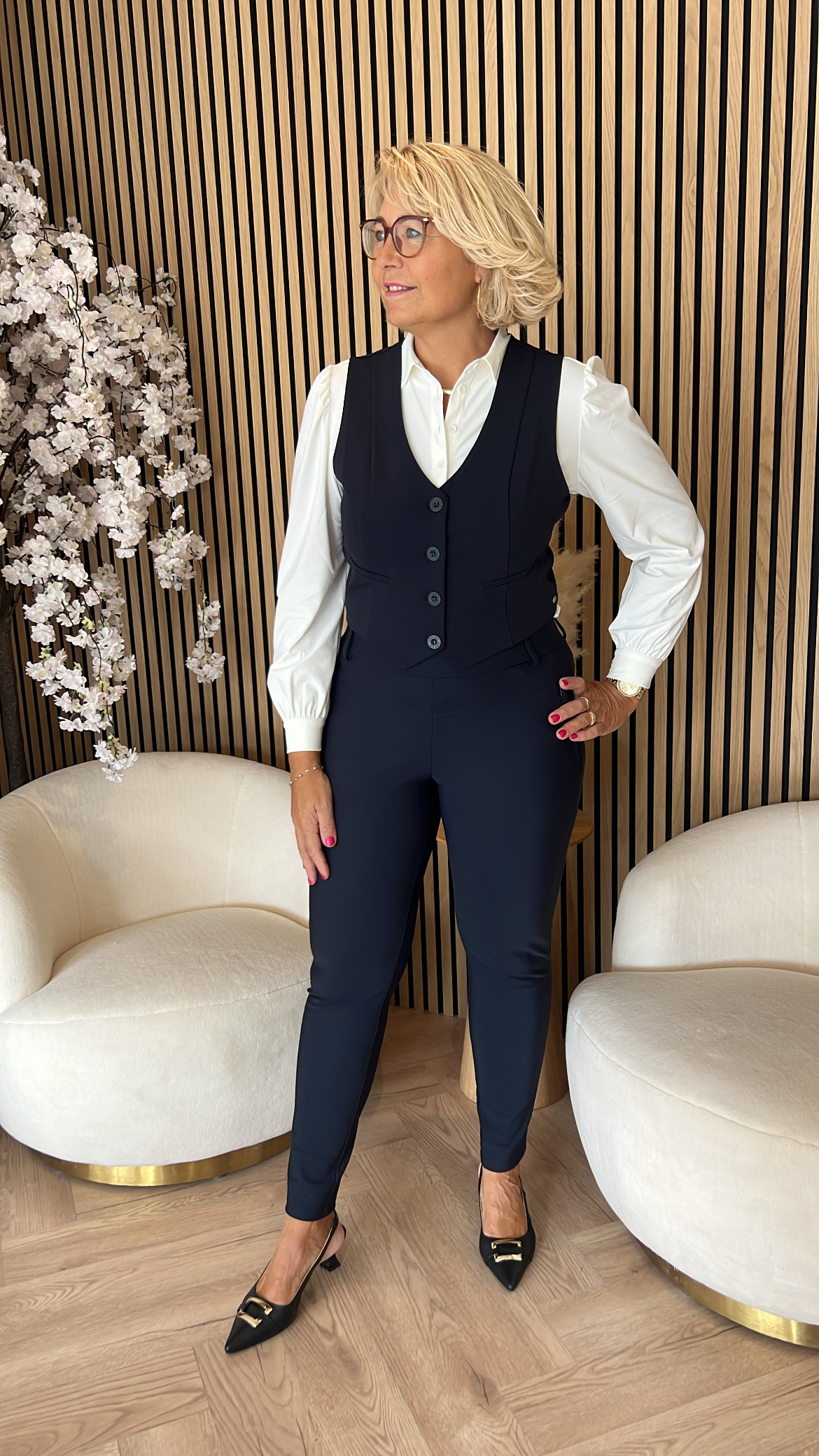 Lady Day – Vivienne Gilet – Blue - Afbeelding 4