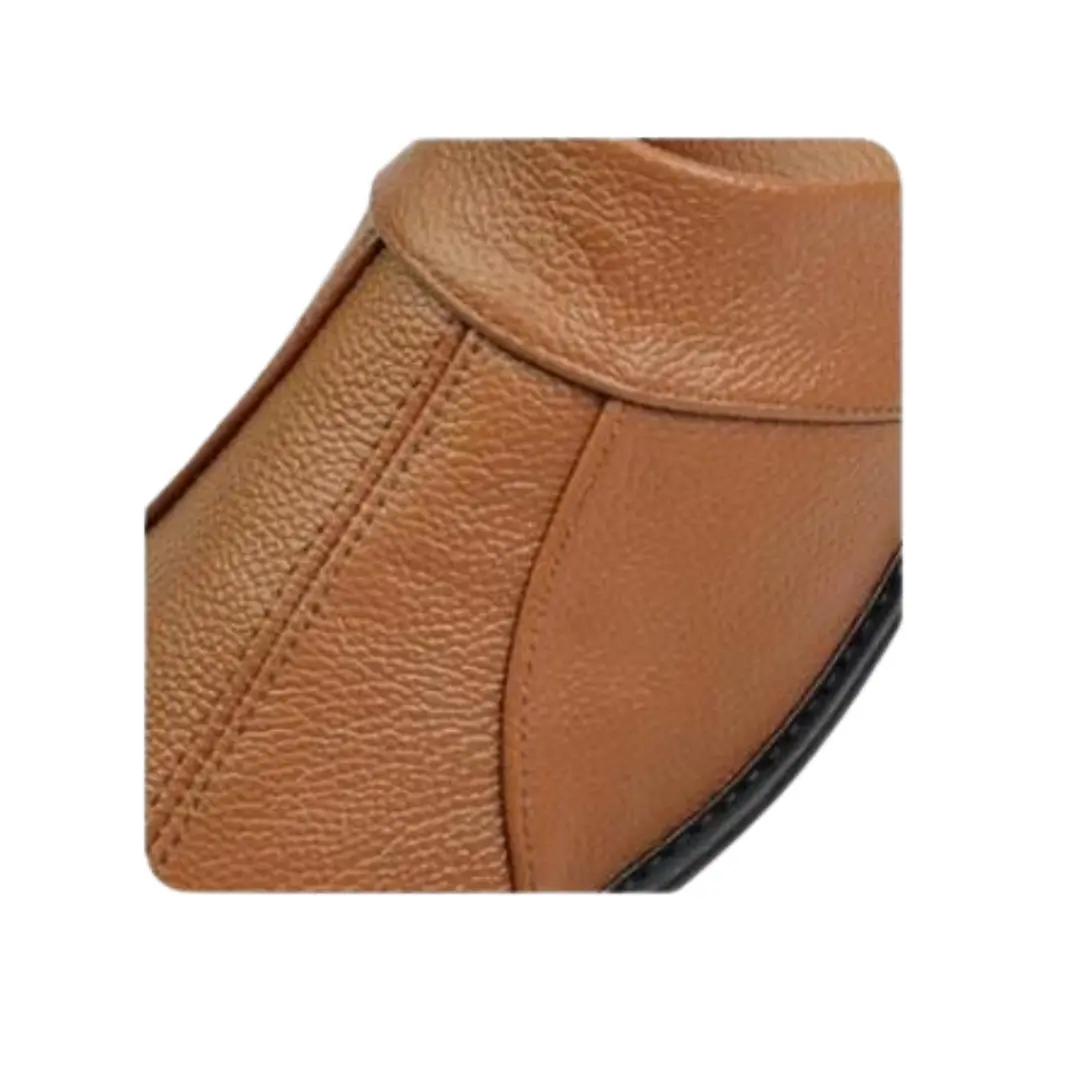 Split Leren Pantoffels Heren voor Thuis - Sloffen met Voering - Afbeelding 5