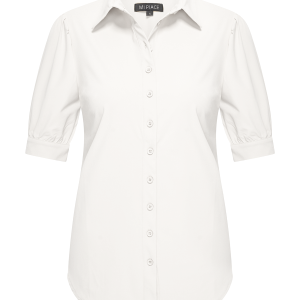 Mi Piace – Blouse Kort Pofmouw – White