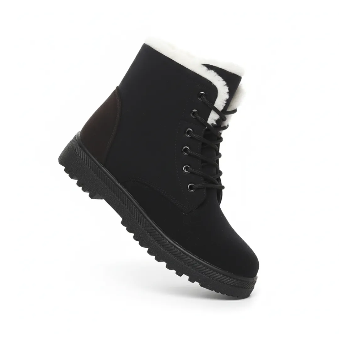 Dames Winterboots – Warme Enkellaarsjes met Voering en Antislip Zool - Afbeelding 7