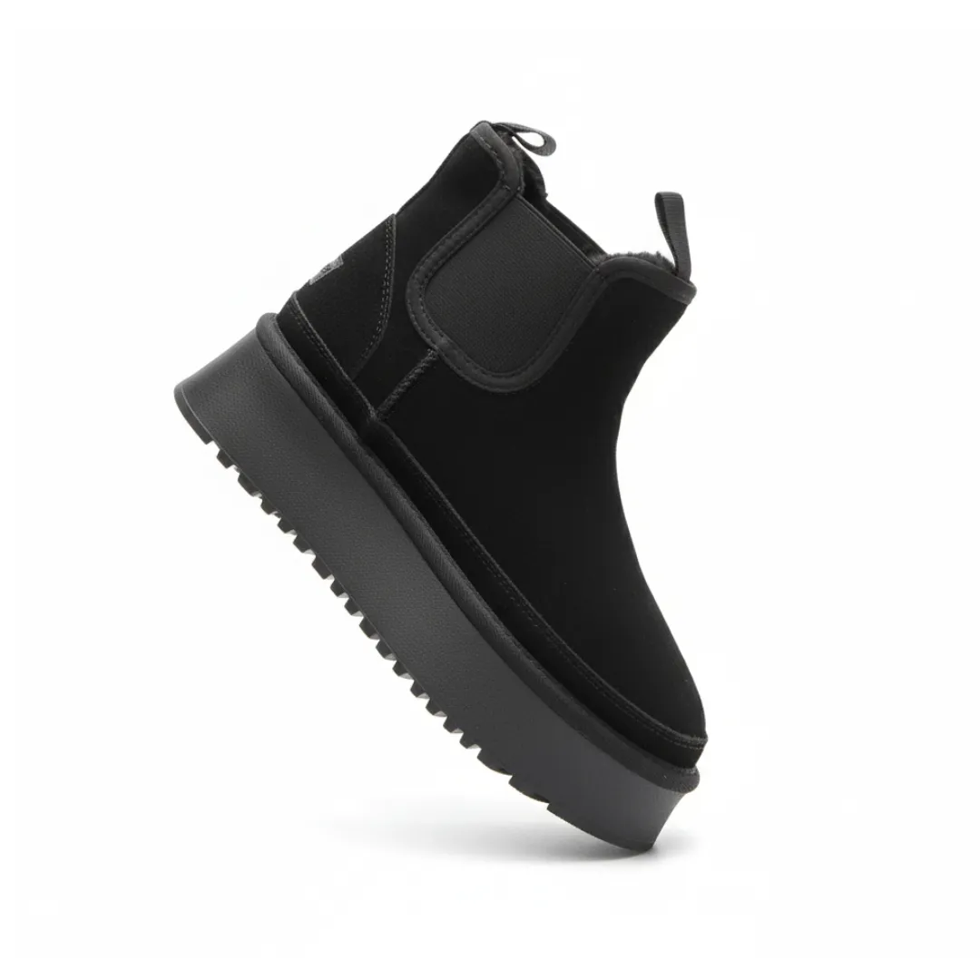 Lina Dames Enkellaarsjes – Suède Look Enkelboots met Warme Voering - Afbeelding 6