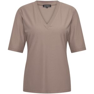 Mi Piace – Shirt V Neck Ribbed – Falcon