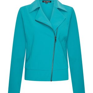 Mi Piace – Biker Jacket Bonded – Petrol