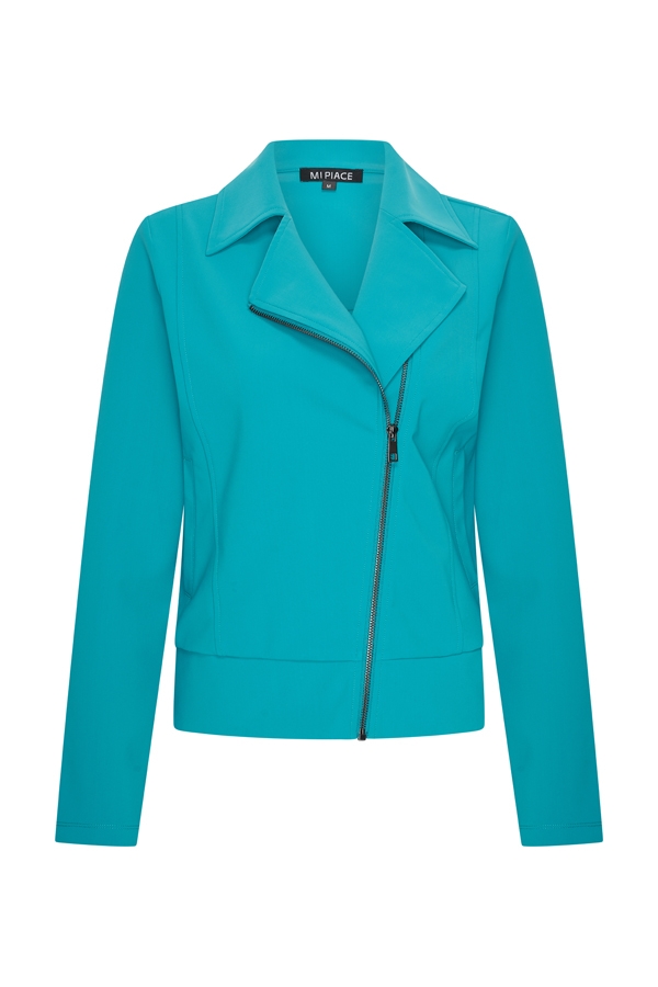 Mi Piace – Biker Jacket Bonded – Petrol - Afbeelding 2