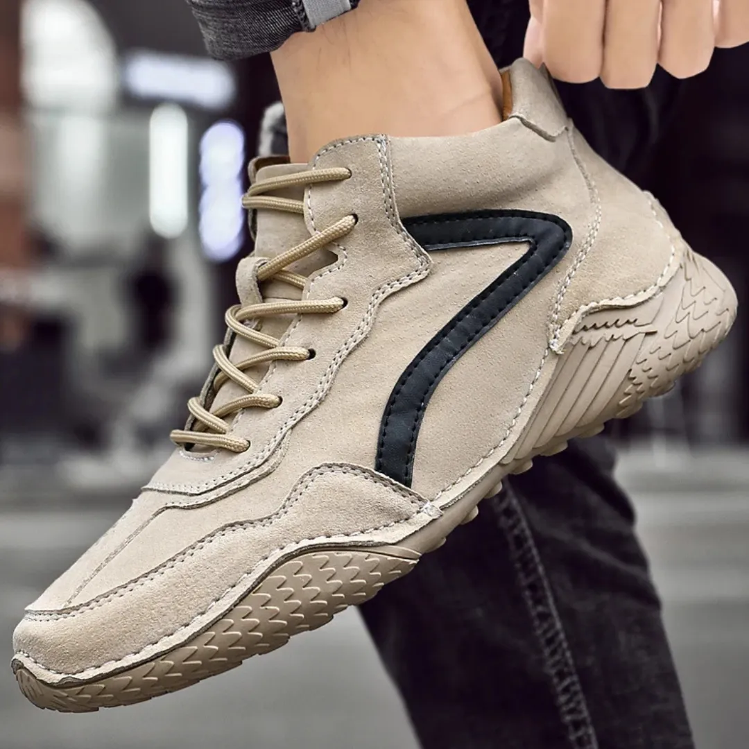 Arvid Leren Herenschoenen - Comfortabele Hoge Sneakers met Antislip - Afbeelding 8