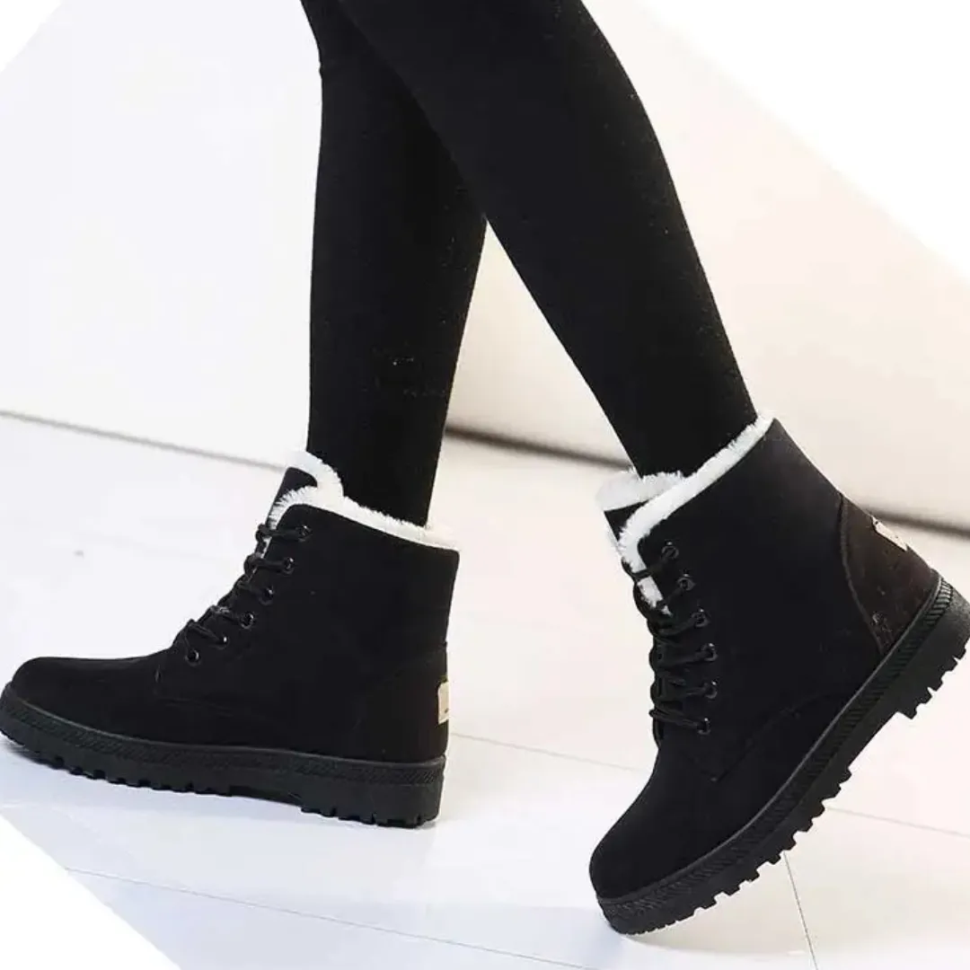 Dames Winterboots – Warme Enkellaarsjes met Voering en Antislip Zool - Afbeelding 9