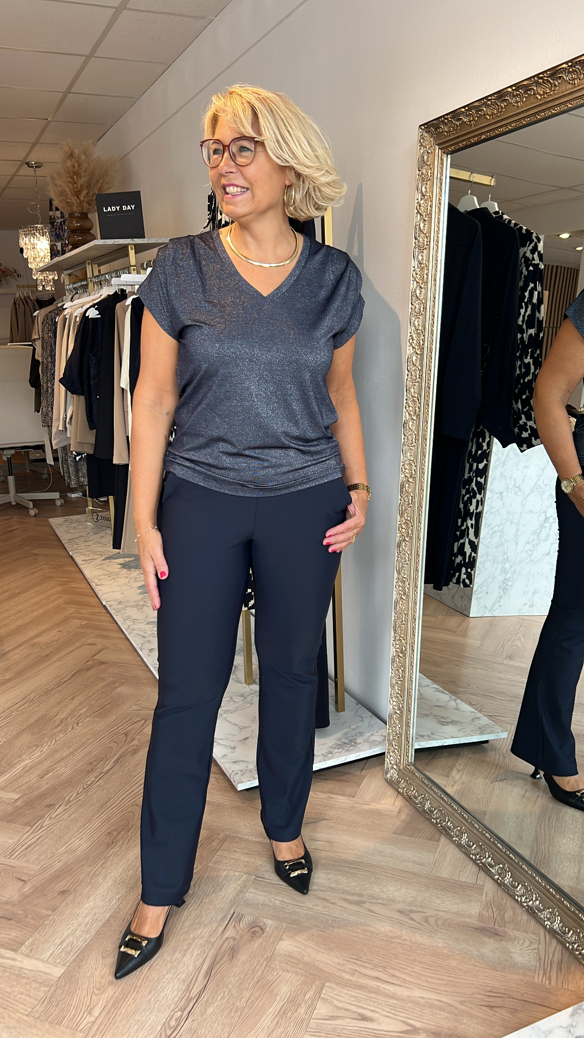 Lady Day – Kathy Top – Blue - Afbeelding 3