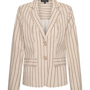 Mi Piace – Blazer Classic Stripe Print – Latte