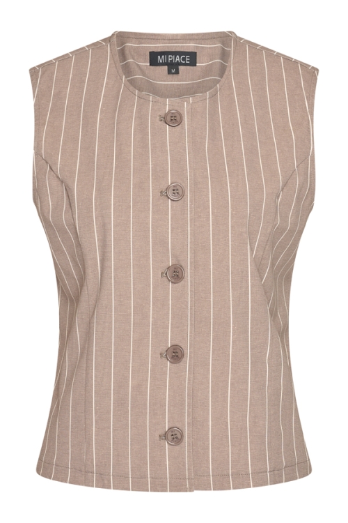 Mi Piace – Gilet Classic Stripe Print – Falcon - Afbeelding 2