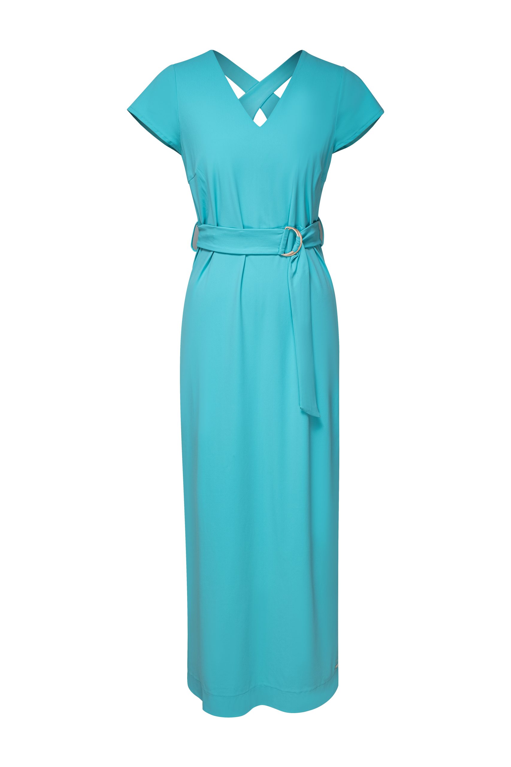 Kimara – Sita Dress Cap Sleeve – Aqua