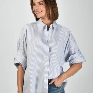 Academia blouse Giorgia 1069-626 riga azzurra