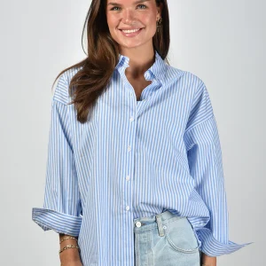 Academia blouse Giorgia 1069-645 riga celeste