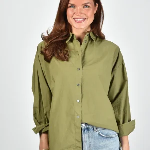 Academia blouse Giorgia 76DT1-722 green plain