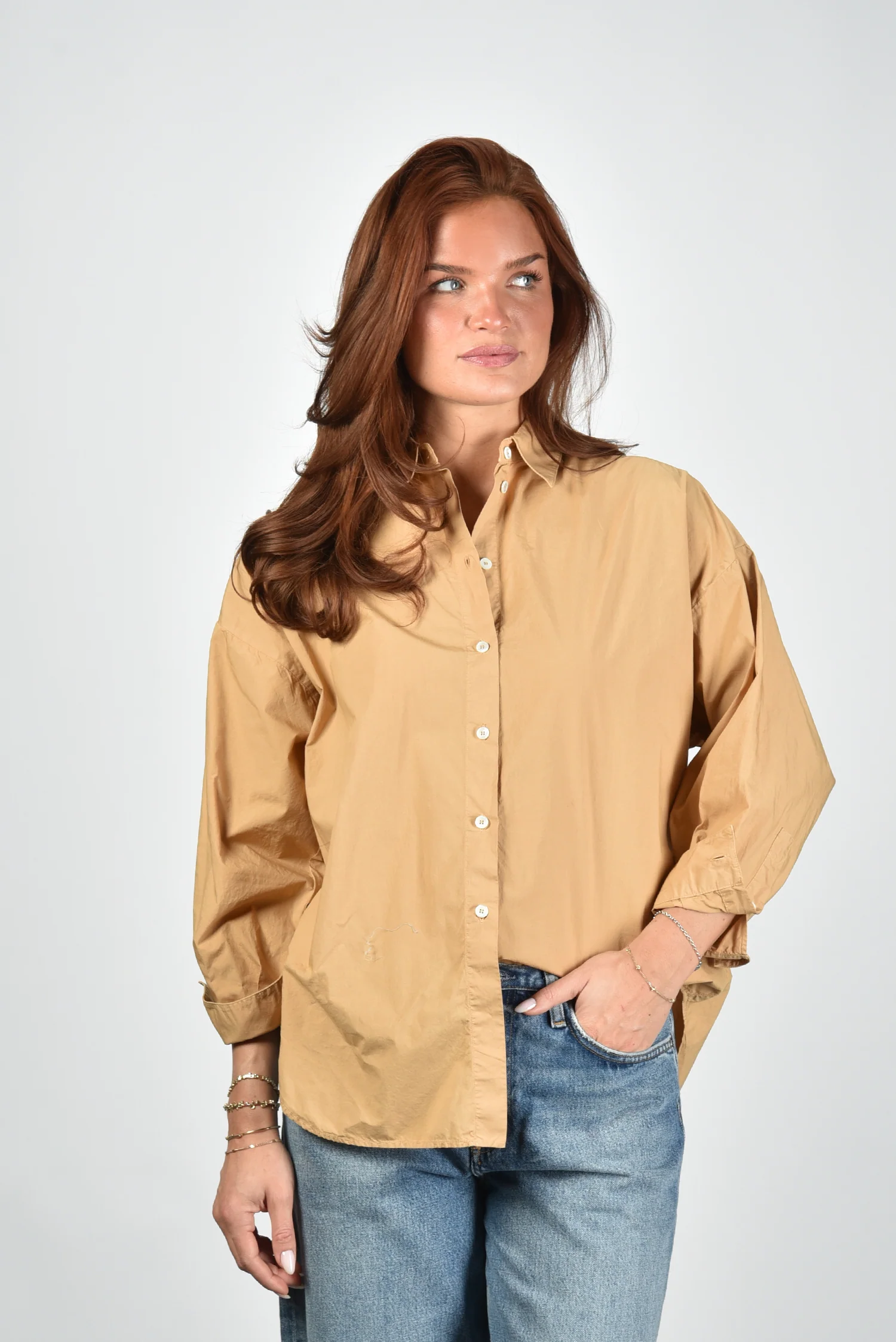 Academia blouse Giorgia 76DT1-922 beige plain - Afbeelding 2