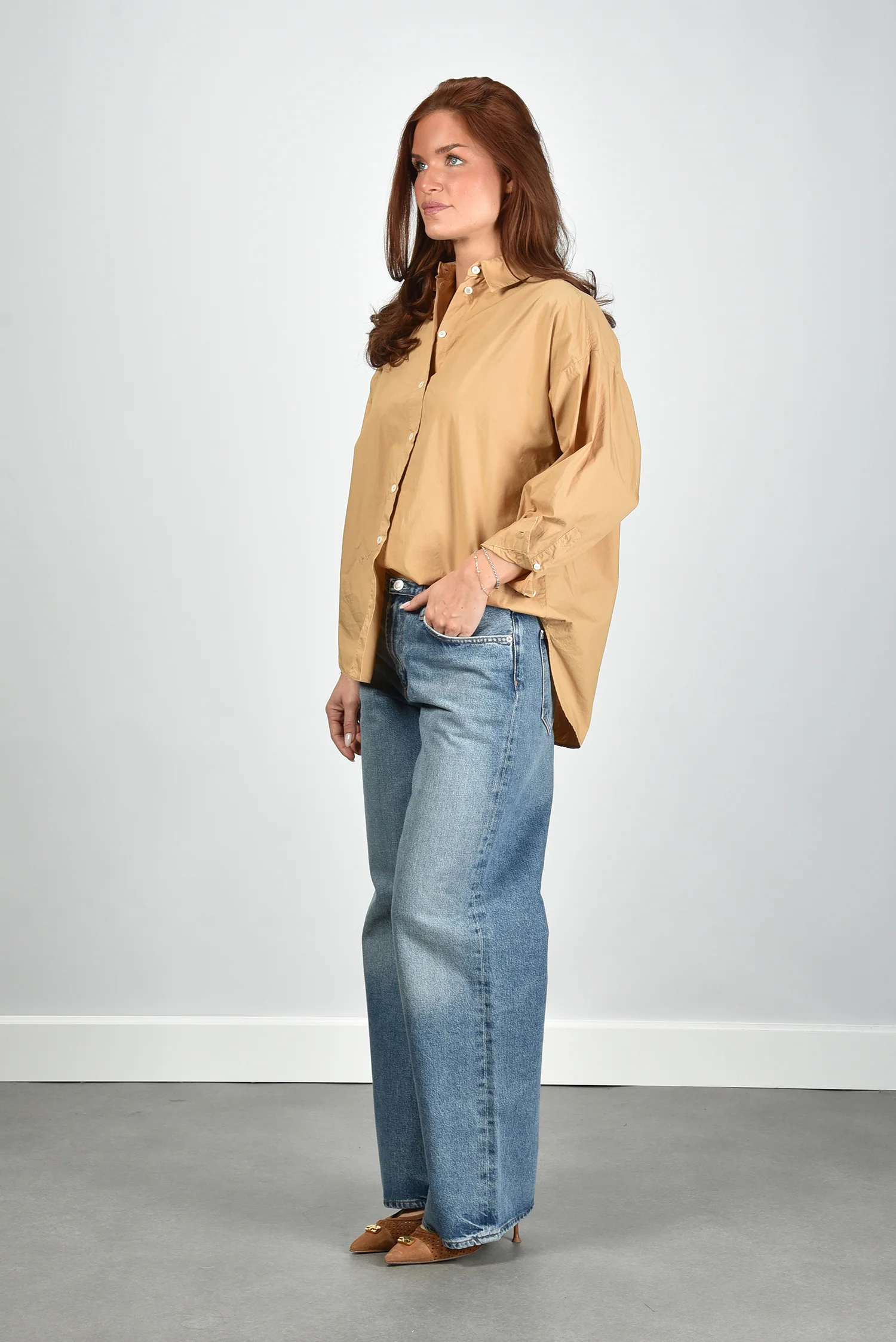 Academia blouse Giorgia 76DT1-922 beige plain - Afbeelding 8