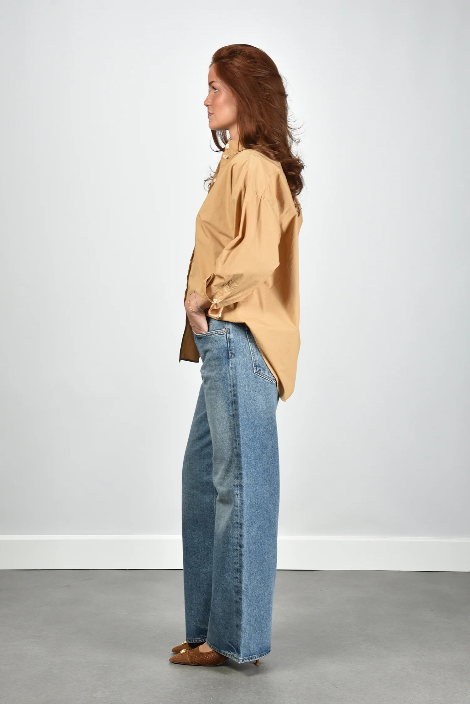 Academia blouse Giorgia 76DT1-922 beige plain - Afbeelding 9