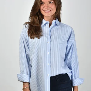 Academia blouse Giorgia 1069-633 riga celeste