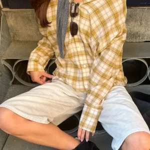 Academia blouse Marie 76D22-120 yellow checked