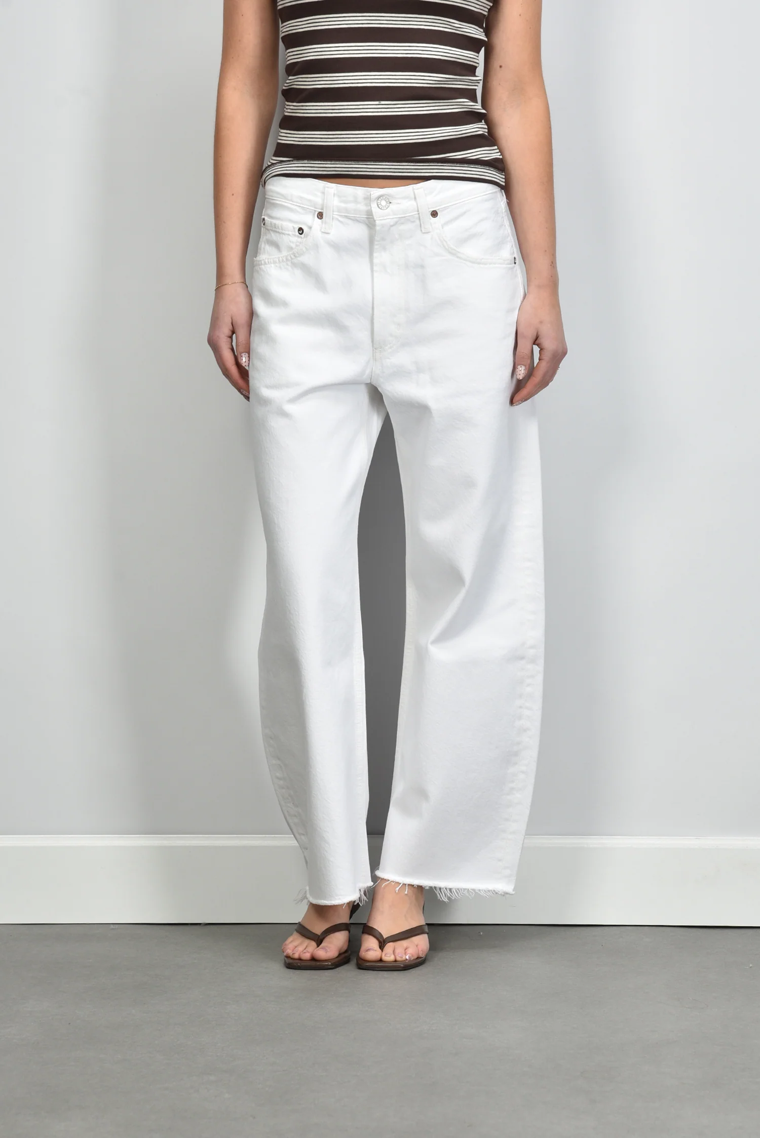 Agolde jeans Low Curve Fray A238-1183 milkshake - Afbeelding 3