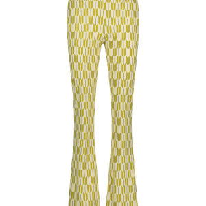 Aime – Serena Flared Travelstof Trouser – Arrow Print