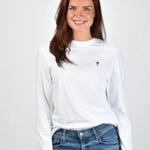 Ami Paris t-shirt ADC Ts Ml Rouge BFUTS235.724 blanc