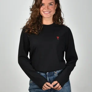 Ami Paris t-shirt ADC Ts Ml Rouge BFUTS235.724 noir