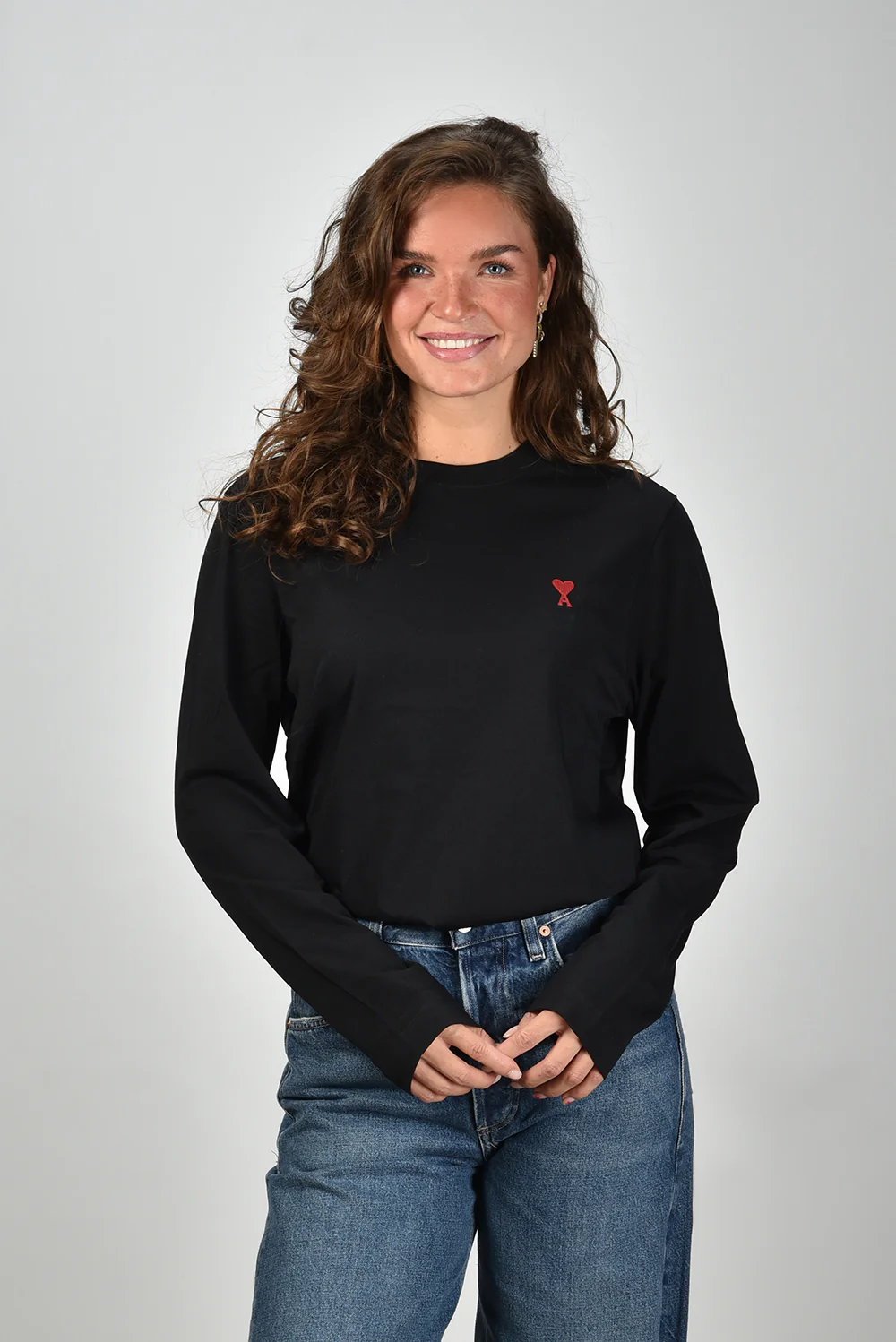 Ami Paris t-shirt ADC Ts Ml Rouge BFUTS235.724 noir - Afbeelding 2