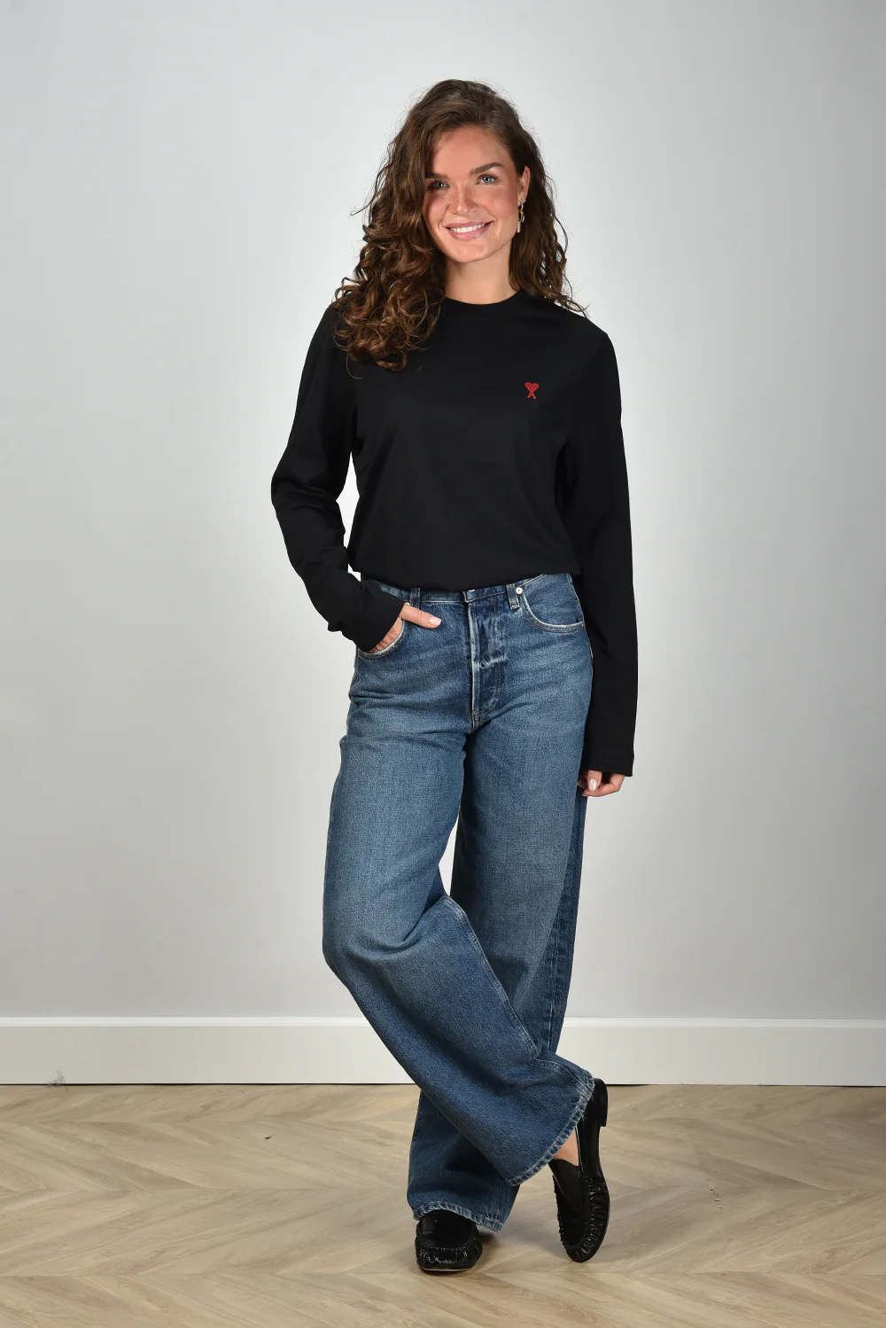 Ami Paris t-shirt ADC Ts Ml Rouge BFUTS235.724 noir - Afbeelding 3