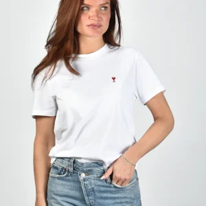 Ami Paris t-shirt ADC Ts Rouge BFUTS035.724 blanc