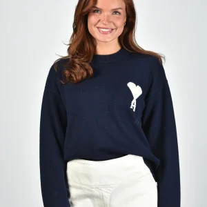 Ami Paris trui ADC UKS859.KN0156 encre/ecru