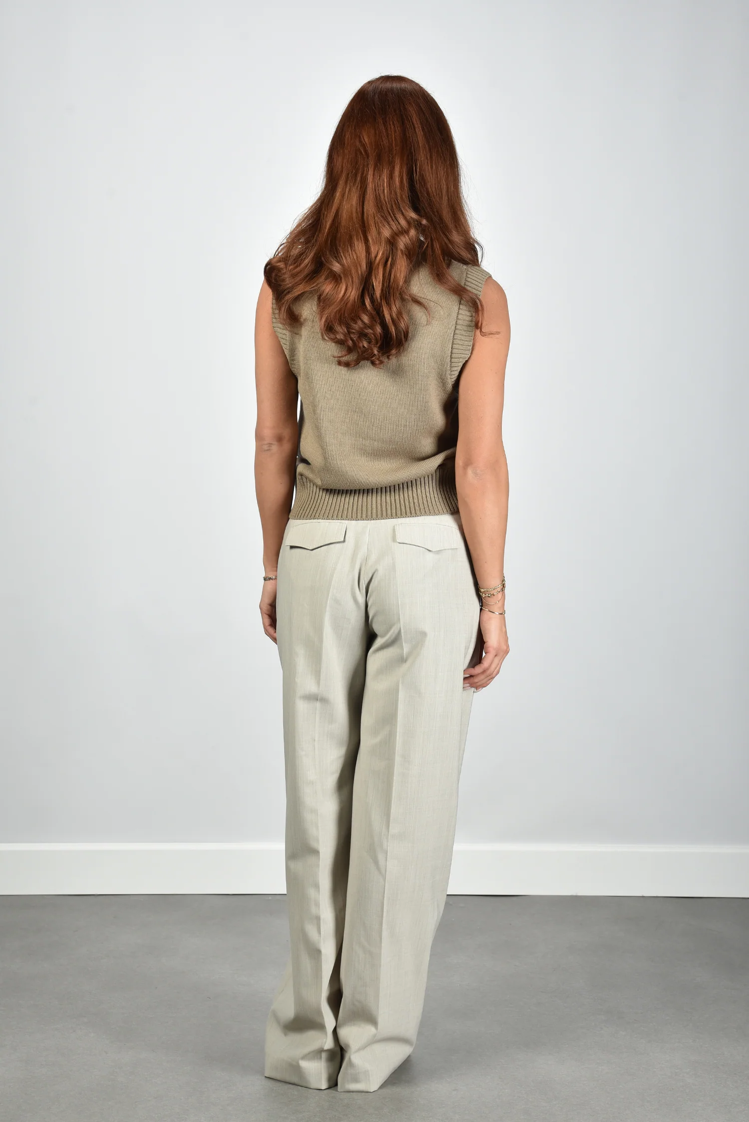 Ami Paris trui UKS860.KN0156 beige taupe/ecru - Afbeelding 7