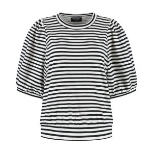 Lady Day – Amie Travelstof Top – Blue/Simple white