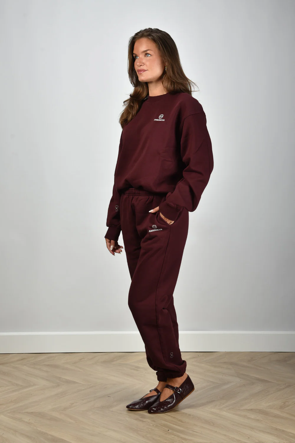 Amis Amour trui Sweater merlot - Afbeelding 5