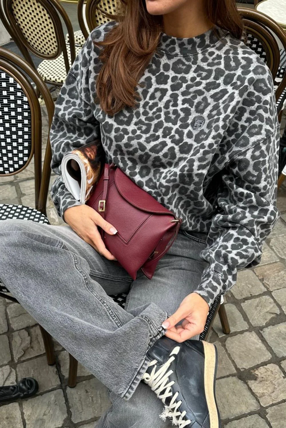 Anine Bing trui Miles A-08-11404-MTL98 leopard