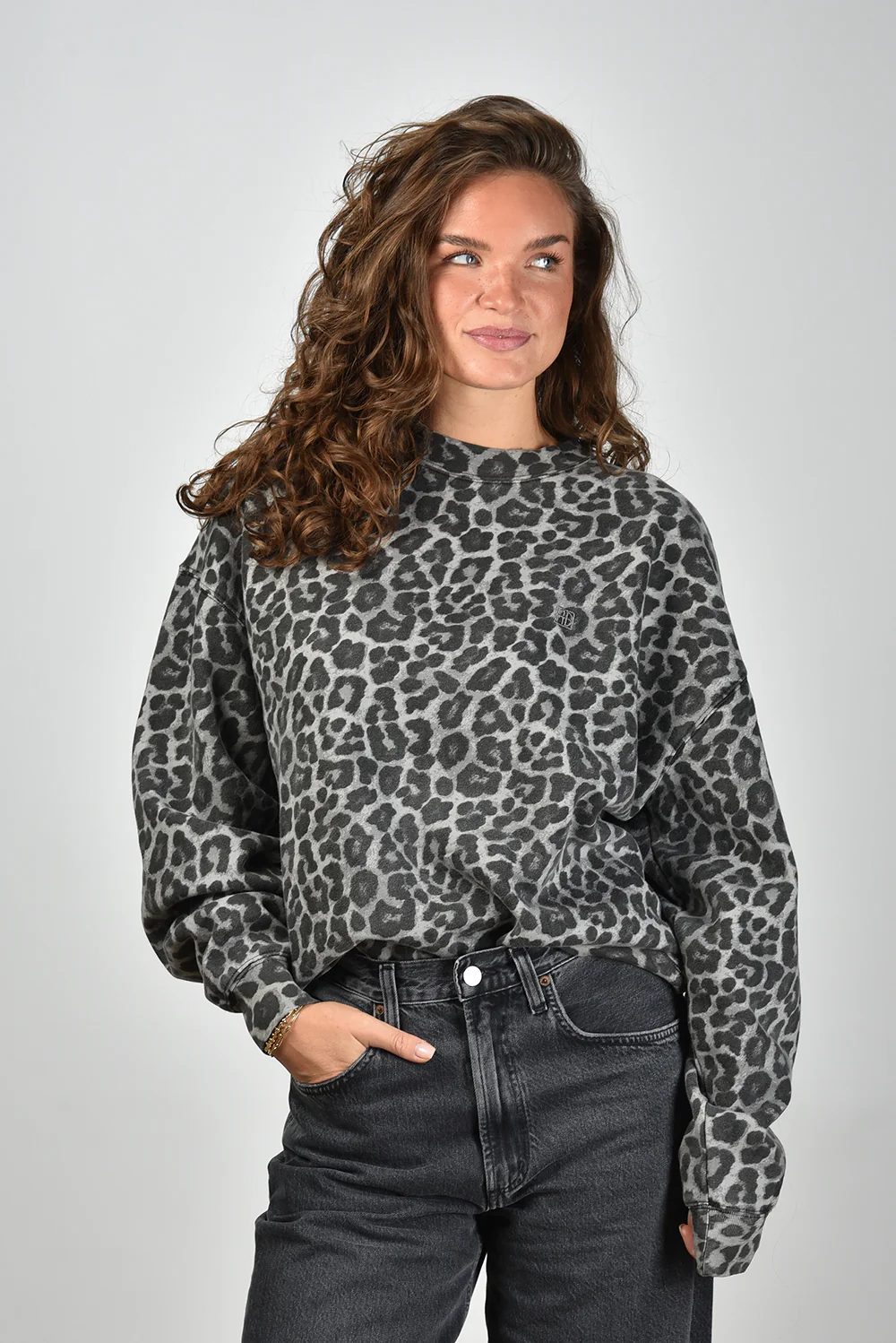 Anine Bing trui Miles A-08-11404-MTL98 leopard - Afbeelding 3