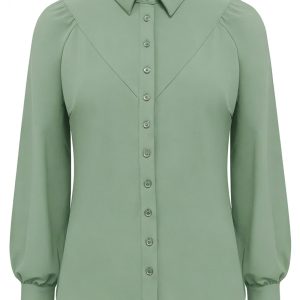Triple Nine – Blouse basics half moon – Sage green