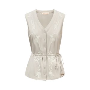 Triple Nine – Blouse cut sleeves with embroidery and cord – Kit