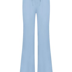 Triple Nine – Pant flared with gold rib belt – L.Blue