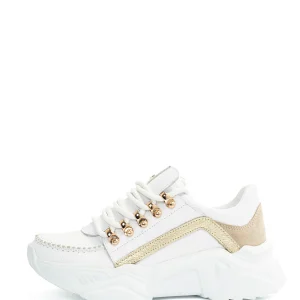 Babouche – Lou Sneaker – White/ Gold