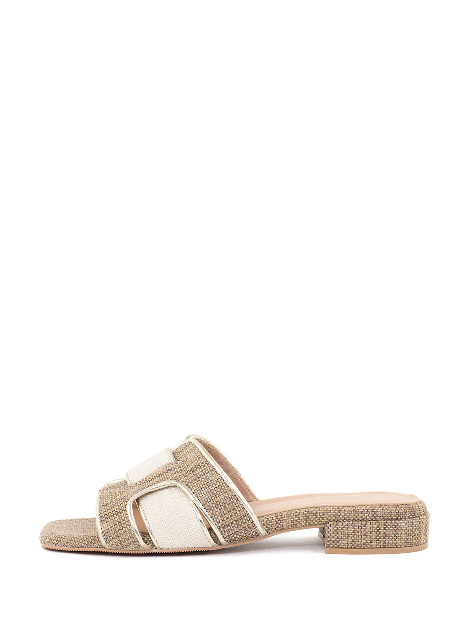 Babouche – Sera Slipper – Goud/Taupe/Beige