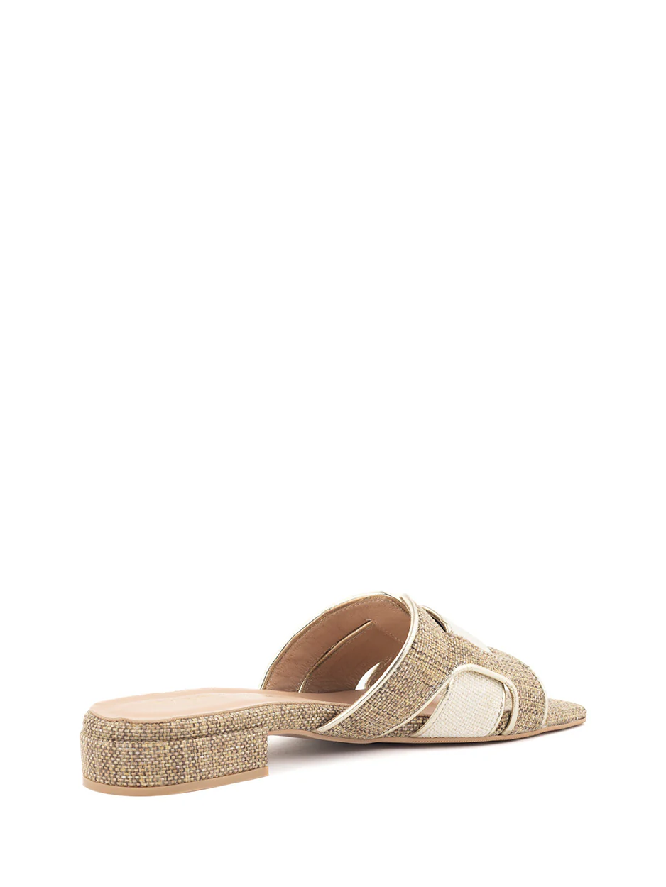 Babouche – Sera Slipper – Goud/Taupe/Beige - Afbeelding 3